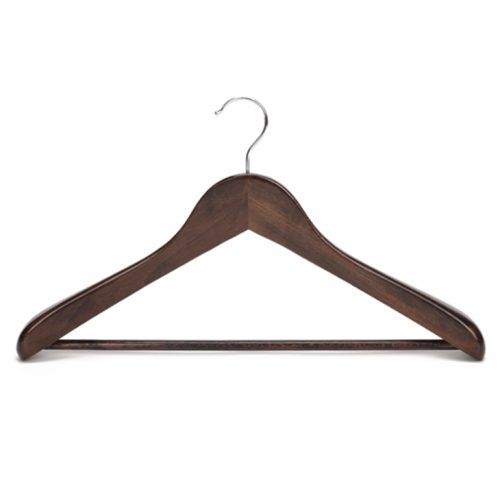 Vintage solid wooden coat hanger for middle and high end market dark brown color
