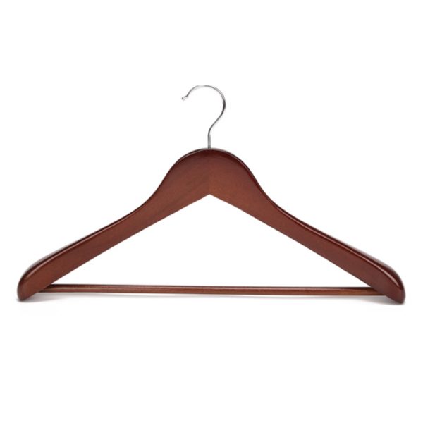 Vintage solid wooden coat hanger for middle and high end market light brown color