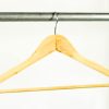 Grade B Eucalyptus Wooden Hanger Body For South Asia Market with notched and wooden bar hot-sale especially in india market, india client buy this fcl as vendor