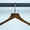 Boutique flat head clothes anti slip hanger ,with pearly nickle hook,non slipper on shoulder,flat head for sustainable hanger display,design for visual art