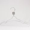 aluminum clothes hanger slim shape silver color,innovative squared feature metal board support logo bespoken,ideals hanger for hanging garments for space saving