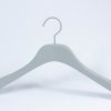 rubberized wood coat hanger with debossed logo ,support pop up,fashion show,retail garmentstore display visual effect ,debossed logo support,rubber coating skin