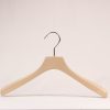 aesthetic anti-slip ash wood clothes hanger,nature well polish ash wood made,non slipper avoid droping,individual packing the hanger,different hardware option