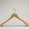 cusp wooden coat hanger with triangle head,with three option screw to fix rectangle bar,triangle head bespoken design,UV coating meet EU policy,curved neck