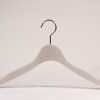 department store fashionable beech wood hanger,beech solid wood made,washed white painting show wood texture,special head height design for suit display,decent